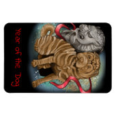 中国の〔占星術の〕十二宮図年 マグネット (横)