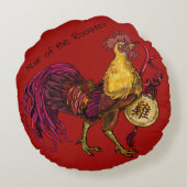 中国の〔占星術の〕十二宮図年 ラウンドクッション (裏面)