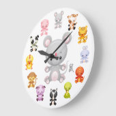 中国の〔占星術の〕十二宮図年 ラージ壁時計 (傾斜)