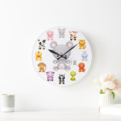 中国の〔占星術の〕十二宮図年 ラージ壁時計 (ホーム)