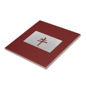 中国の〔占星術の〕十二宮図符号オックスレッド タイル (側面)