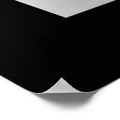 中国の〔占星術の〕十二宮図符号ラビットブラック ポスター (角)