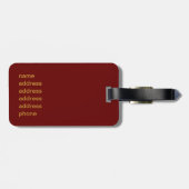 中国の〔占星術の〕十二宮図記号：馬 ラゲッジタグ (裏面横)