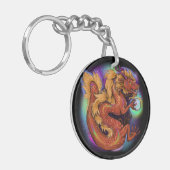 中国の〔占星術の〕十二宮図辰年 キーホルダー (正面左)