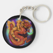 中国の〔占星術の〕十二宮図辰年 キーホルダー (裏面)