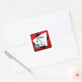 中国の〔占星術の〕十二宮図馬のシンボル スクエアシール (封筒)