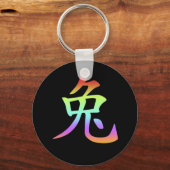 中国の〔占星術の〕十二宮図 – ウサギ キーホルダー (正面)