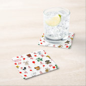 中国の〔占星術の〕十二宮図 スクエアペーパーコースター (インサイチュ)