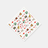 中国の〔占星術の〕十二宮図 スタンダードカクテルナプキン (角)