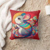 中国の〔占星術の〕十二宮図：ネズミから富へ クッション (ブランケット)