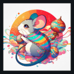 中国の〔占星術の〕十二宮図:ネズミから富へ フォトプリント <br><div class="desc">1960、1972、1984、1996、2008、2020、2032適応性、観測性、生存者</div>