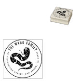 中国の〔占星術の〕十二宮図 |ファミリ名差出人住所 ラバースタンプ (押印)