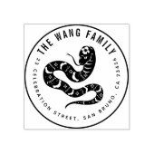 中国の〔占星術の〕十二宮図 |ファミリ名差出人住所 ラバースタンプ (インプリント)