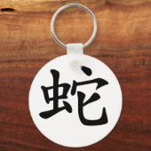 中国の〔占星術の〕十二宮図 – ヘビ キーホルダー (正面)