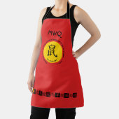 中国の〔占星術の〕十二宮図 |モノグラム | RAT年 エプロン (インサイチュ)