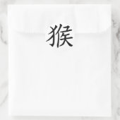 中国の〔占星術の〕十二宮図 – モンキー ラウンドシール (バッグ)