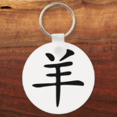 中国の〔占星術の〕十二宮図 – ヤギ キーホルダー (正面)