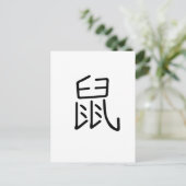 中国の〔占星術の〕十二宮図 – ラット ポストカード (スタンド正面)