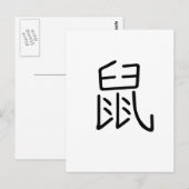 中国の〔占星術の〕十二宮図 – ラット ポストカード (正面/裏面)