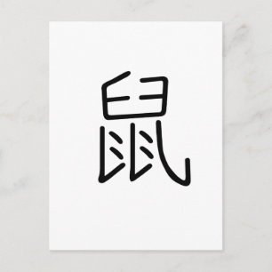 中国の〔占星術の〕十二宮図 – ラット ポストカード