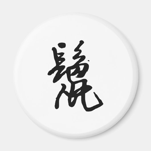 中国の〔占星術の〕十二宮図 – ラット マグネット (正面)