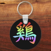 中国の〔占星術の〕十二宮図 – ルースター キーホルダー (正面)