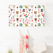 中国の〔占星術の〕十二宮図 横断幕 (インサイチュ)