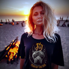 中国の〔占星術の〕十二宮図「犬」Tシャツ Tシャツ