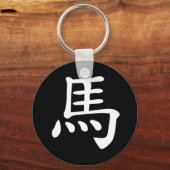中国の〔占星術の〕十二宮図 – 馬 キーホルダー (正面)