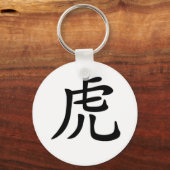 中国の〔占星術の〕十二宮図- Tiger キーホルダー (正面)