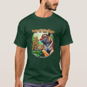 中国の〔占星術の〕十二宮図"Tiger" Tシャツ (正面)