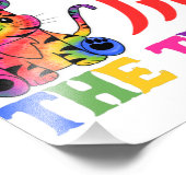 中国の〔占星術の〕十二宮図- Year of the Tiger in Rainbow フォトプリント (角)