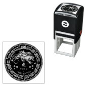 中国の〔占星術の〕十二宮図Tiger ID542 セルフインキングスタンプ (インサイチュ)