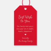 中国の/旧正月の贈り物ラベル ギフトタグ (裏面)