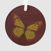 中国の(昆虫)オオカバマダラ、モナークアクリルオーナメント オーナメント (裏面)