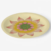 中国の《植物》スイレンフラワーデザイン紙プレート ペーパープレート (アングル)