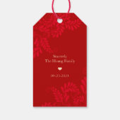 中国の「長寿」誕生日(アイボリー) ギフトタグ (裏面)