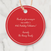 中国の"xiexie"好意ありがとうラベル フェイバータグ (裏面)