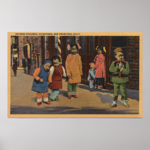 中国のChinatownの子ども – サンフランシスコ, CA 2 ポスター