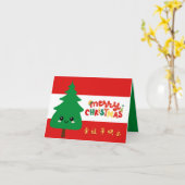 中国のChristmas Greeting Card、メリークリスマス カード (黄色い花)