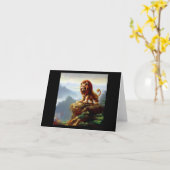 中国のFoo Lion (1) カード (黄色い花)