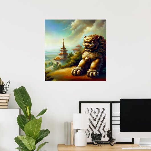 中国のFoo Lion (4) ポスター (ホームオフィス)