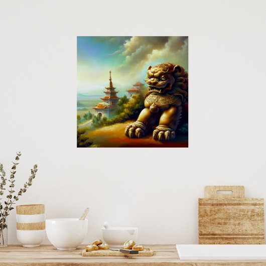 中国のFoo Lion (4) ポスター (キッチン)