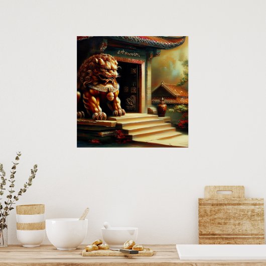 中国のFoo Lion (6) ポスター (キッチン)