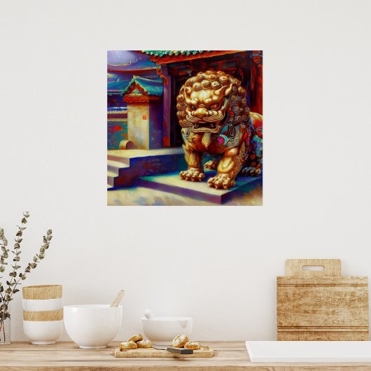 中国のFoo Lion (8) ポスター (キッチン)