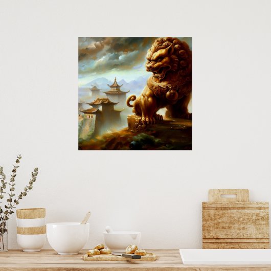 中国のFoo Lion (9) ポスター (キッチン)