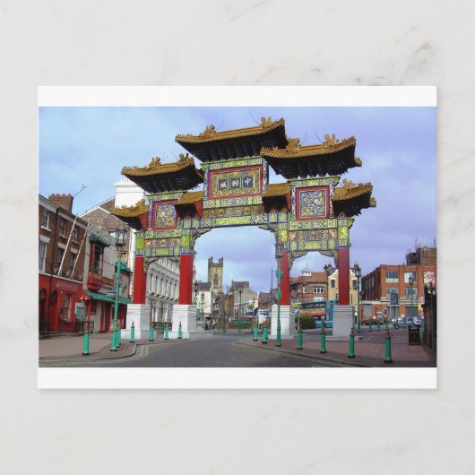 中国のImperial Arch, Liverpool UK ポストカード (正面)