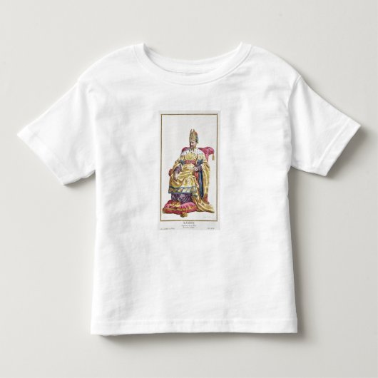 中国のKang Tsiの(1662-1722年の)満州皇帝からの トドラーTシャツ (正面)