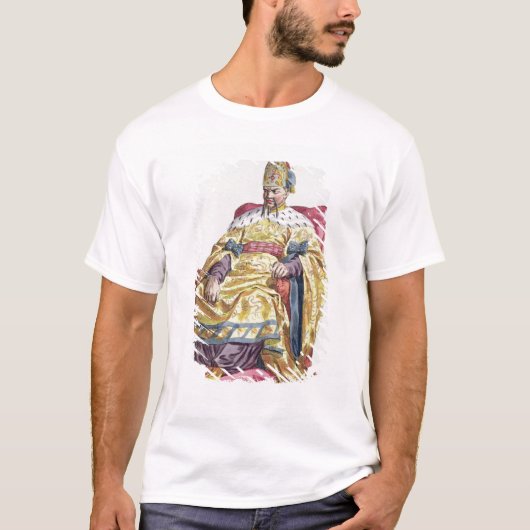 中国のKang Tsiの(1662-1722年の)満州皇帝からの Tシャツ (正面)