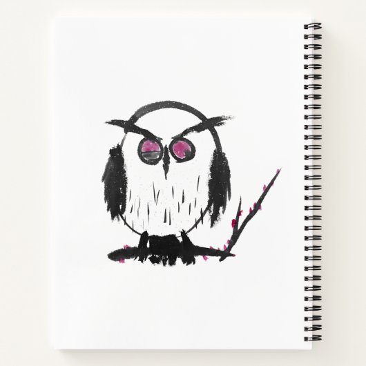 中国のOwl – ノートブック (裏面)